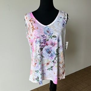 Concepts Crystal Embellished Floral Shirt